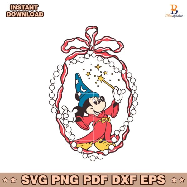 Retro Mickey Mouse Disney Coquette Bow Magic Mirror  SVG