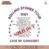Retro Rolling Stones Tour 1981 Live In Concert PNG
