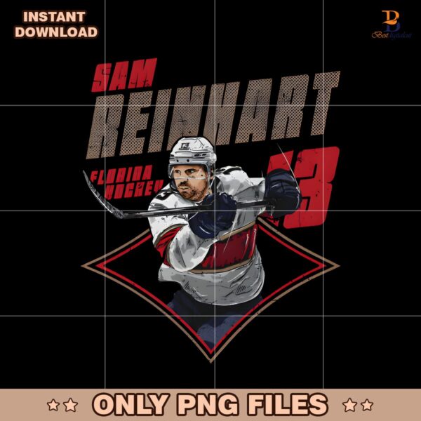 Retro Sam Reinhart 13 Florida Panthers PNG