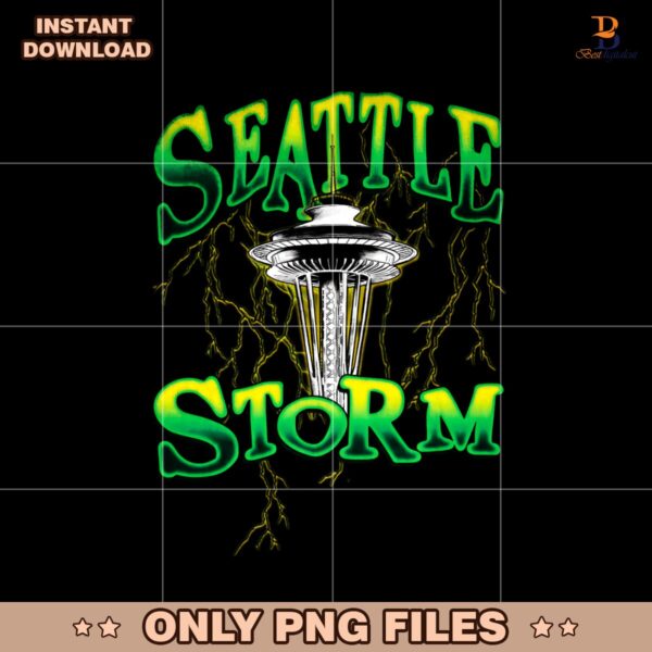 Retro Seattle Storm Basketball Storming Wnba PNG