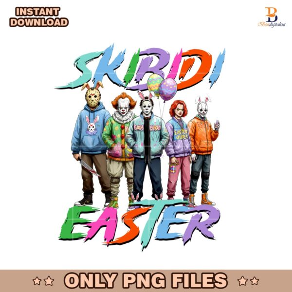 Retro Skibidi Easter Vibe Easter Day PNG