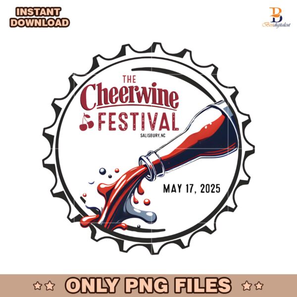 Retro The Cheerwine Festival 2025 Bottle Cap PNG