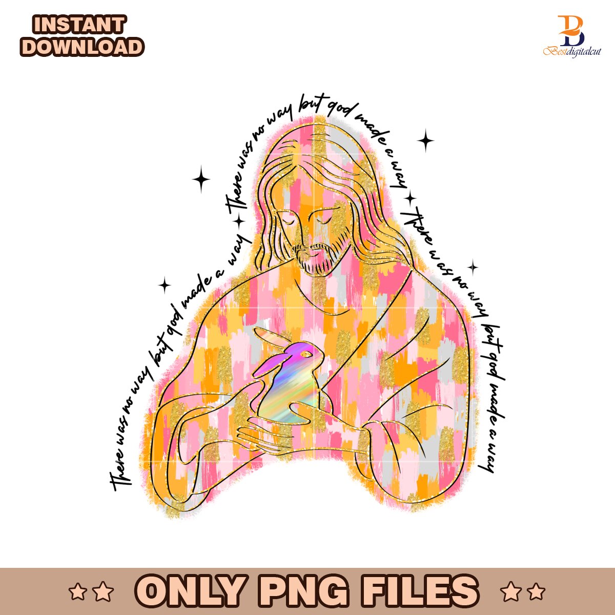 Retro There Was No Way But God Made A Way PNG