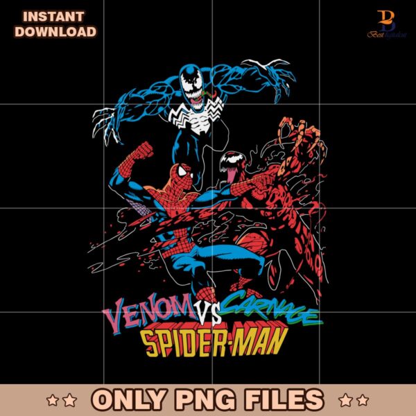 Retro Venom Vs Carnage And Spider Man SVG