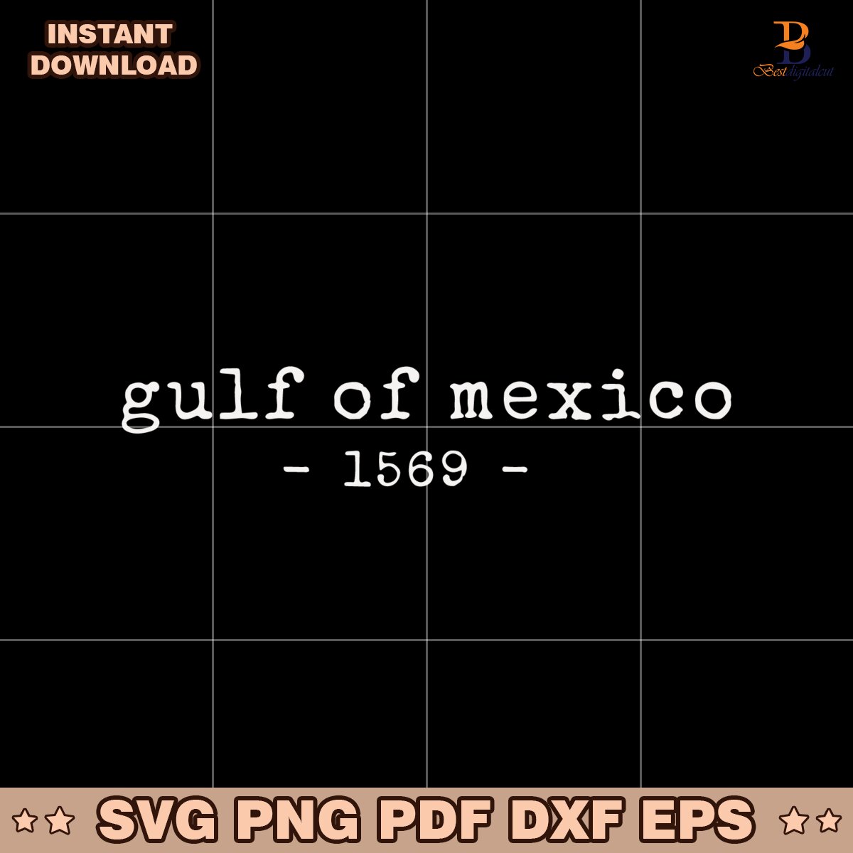 Retro Vintage Gulf Of Mexico Sinve 1569 SVG
