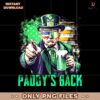 Retro Vintage Paddys Back Irish Trump American Flag PNG