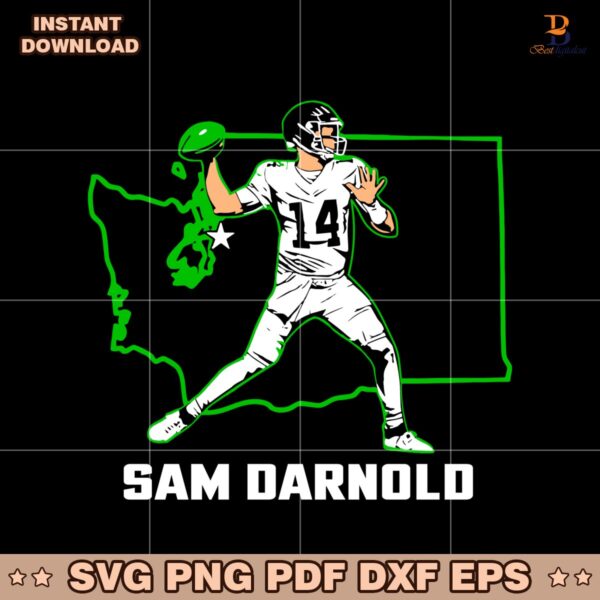 Sam Darnold State Star Seattle Seahawks SVG