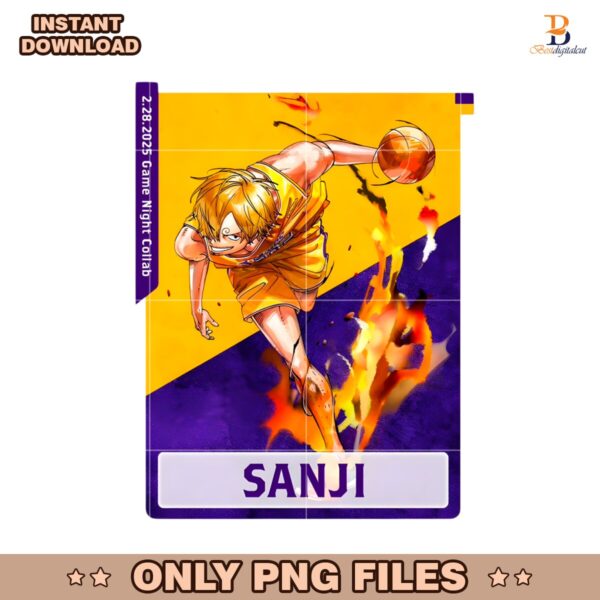 Sanji Los Angeles Lakers X One Piece PNG