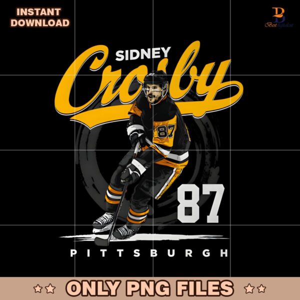 Sidney Crosby 87 Pittsburgh Penguins Hockey PNG