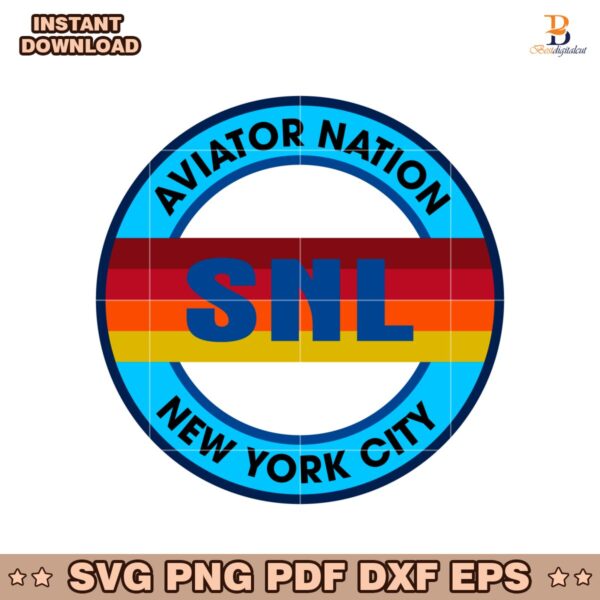 Snl Saturday Night Live X Aviator Nation New York City Logo SVG