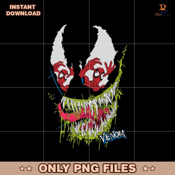 Spider Man Venom Smile Pop Art PNG