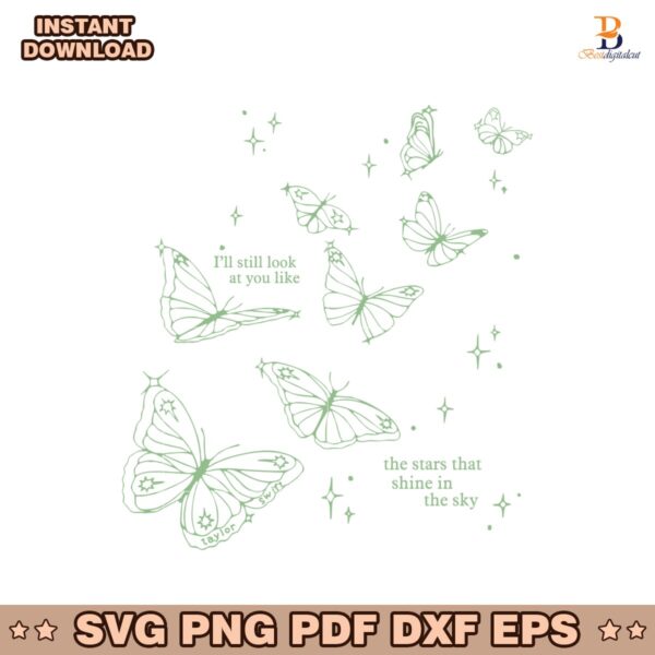Taylor Swift Marys Song Lyrics Butterfly SVG