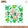 Teacher My Students Are St Patricks Day Candy Heart Checkered SVG