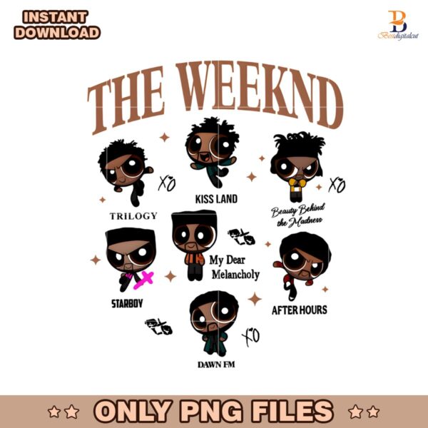 The Weeknd As The Powerpuff Girls Album PNG