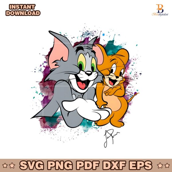 Tom And Jerry Signature Splash PNG