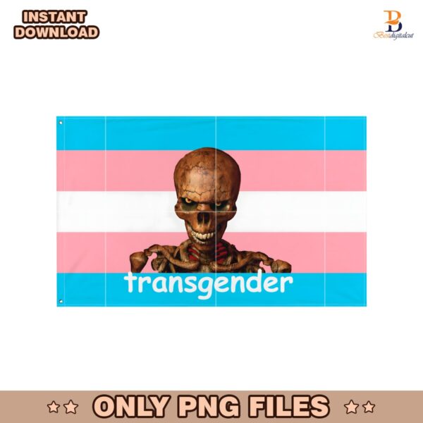 Transgender Skull Flag PNG