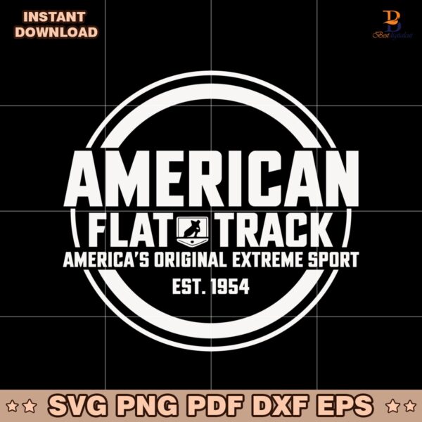 Vintage American Flat Track Est 1954 Logo SVG