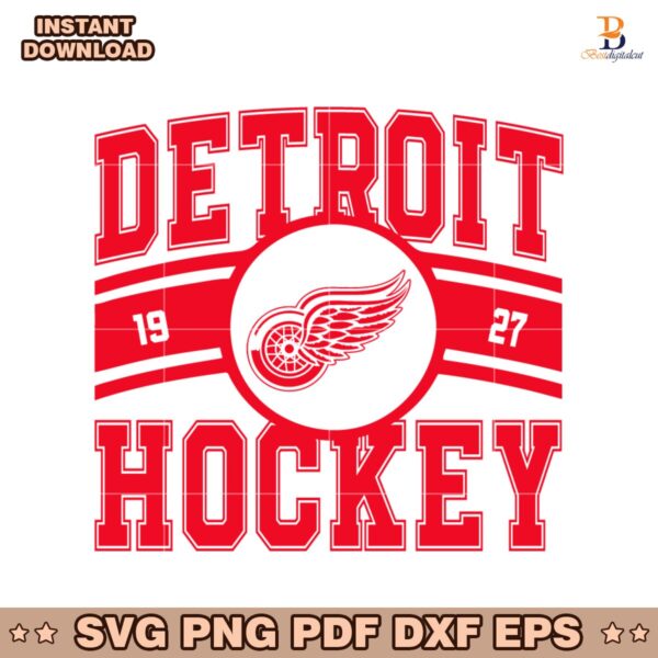 Vintage Detroit Red Wings Hockey Logo 1926 SVG