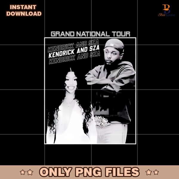 Vintage Kendrick Lamar And SZA Grand National Tour 2025 Png