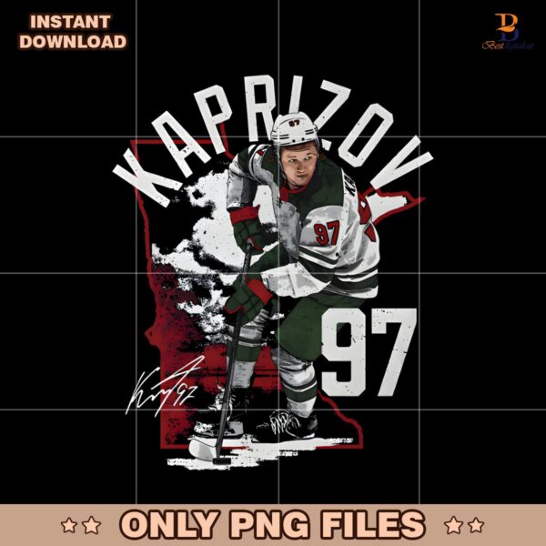 Vintage Kirill Kaprizov 97 Minnesota Wild Signature PNG