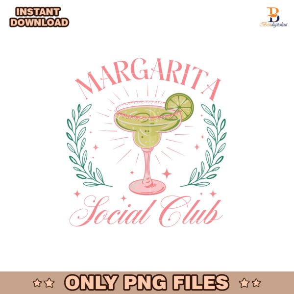 Vintage Margarita Social Club Vibes Summer PNG