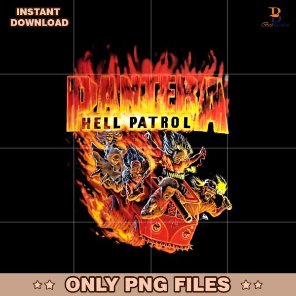 Vintage Pantera Hell Patrol PNG