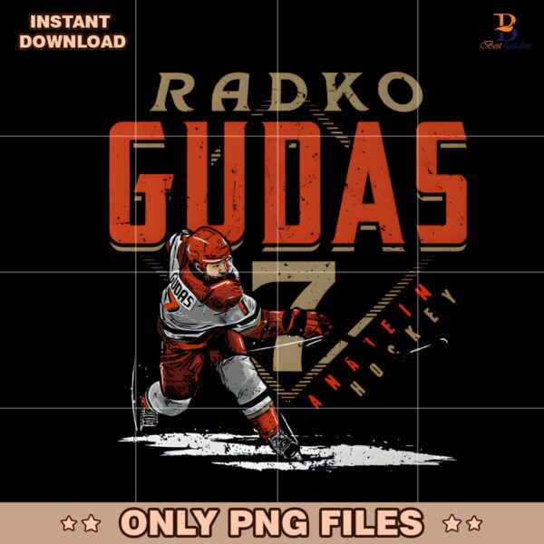 Vintage Radko Gudas 7 Anaheim Ducks Hockey PNG
