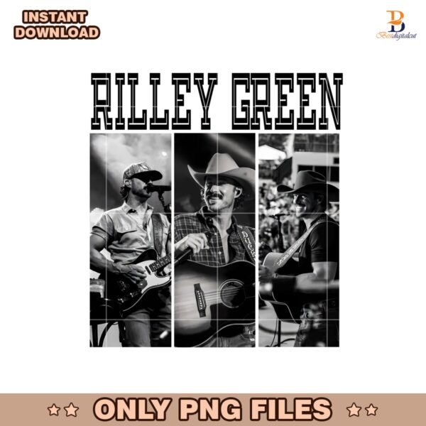 Vintage Riley Green Country Music Png Sublimation