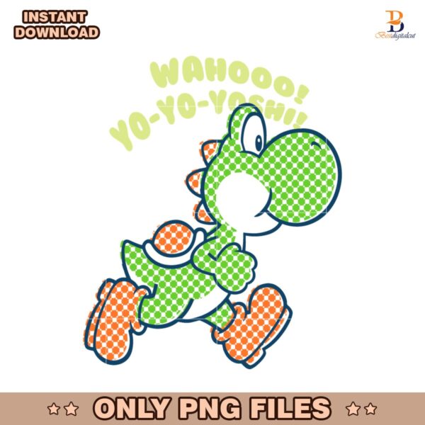 Wahooo Yo Yo Yoshi Funny Super Mario Players SVG