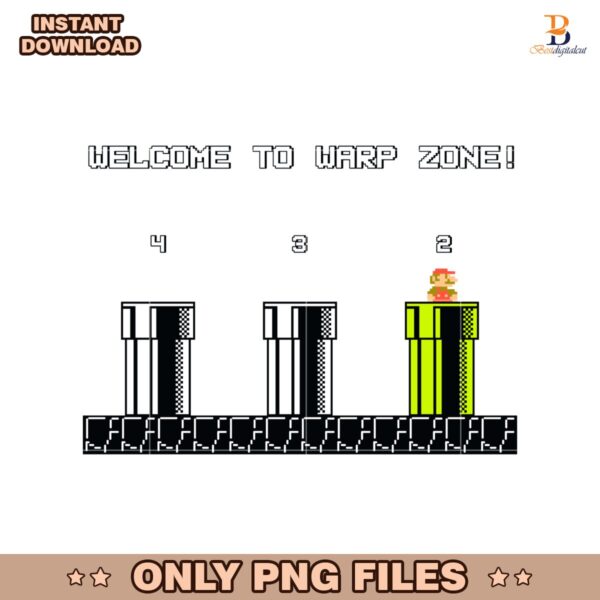 Welcome To Warp Zone Funny Super Mario Players SVG