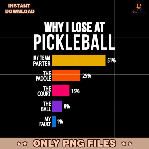 Why I Lose At Pickleball SVG