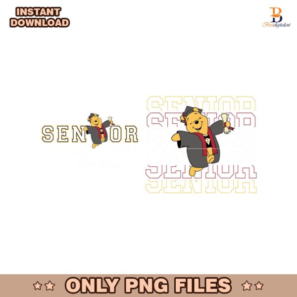 Winnie The Pooh Senior 2025 School Graduation Png