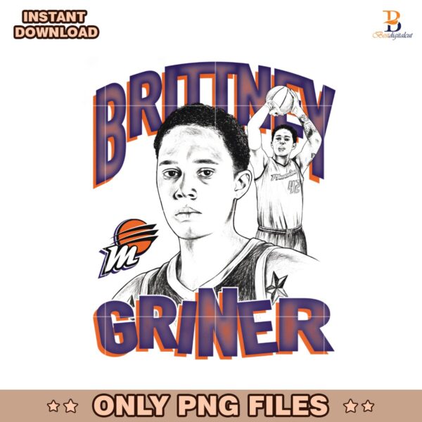 Wnba Brittney Griner Hand Drawn Portrait Basketball PNG