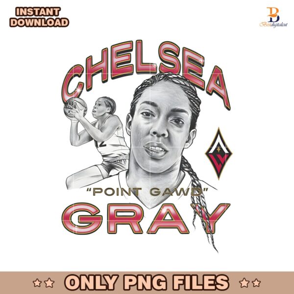 Wnba Chelsea Gray Poin Gawd Hand Drawn Portrait PNG