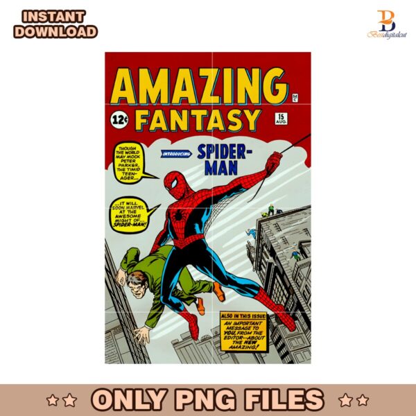 Youth Amazing Fantasy Issue 15 Spider Man Marvel Comic PNG