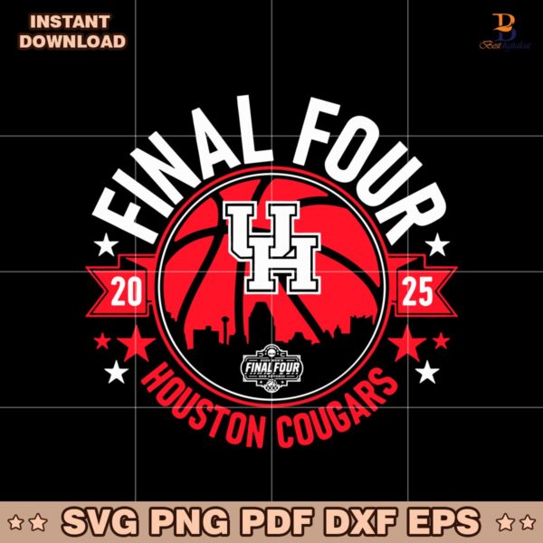 2025 Final Four Houston Cougars Basketball SVG