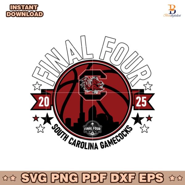 2025 Final Four South Carolina Gamecocks Basketball SVG