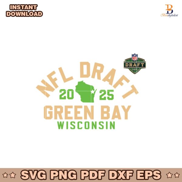 2025 NFL Draft Green Bay Wisconsin Svg