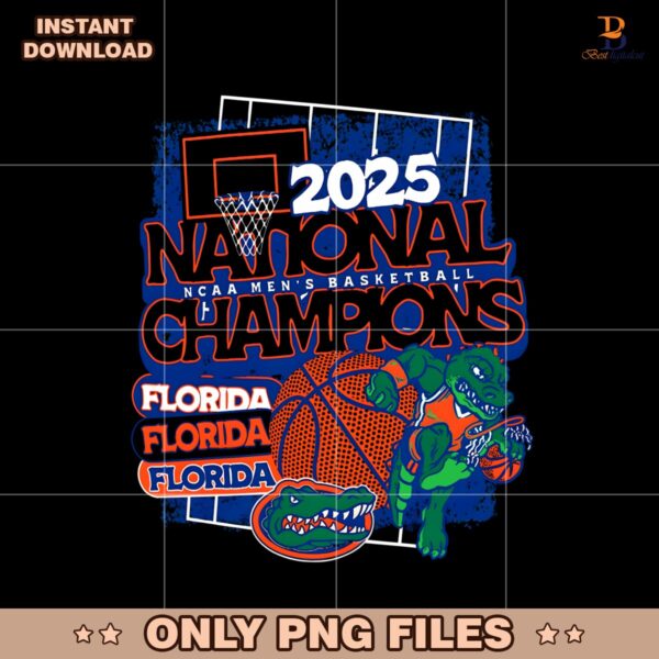2025 National Champions Florida Basketball Logo Mascot PNG