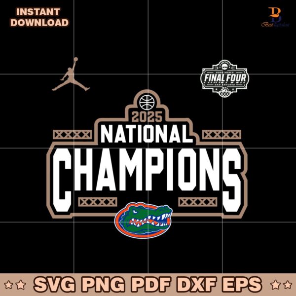 2025 National Champions Florida Gators Basketball SVG