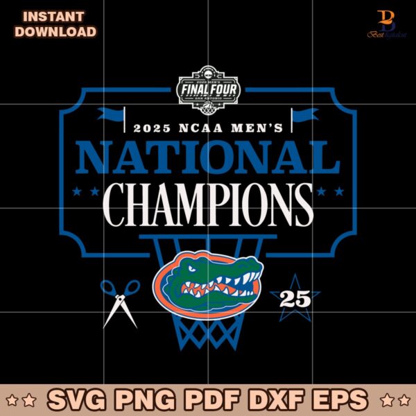 2025 Ncaa Mens National Champion Final Four Gators Basketball SVG