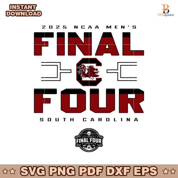 2025 Ncaa Womens Final Four South Carolina Gamecocks Basketball SVG