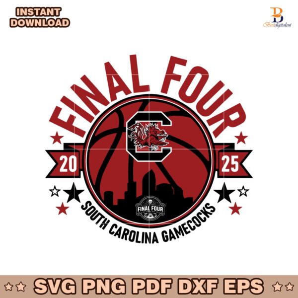 2025 Womens Final Four South Carolina Gamecocks Basketball SVG