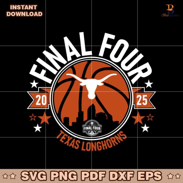 2025 Womens Final Four Texas Longhorns Basketball SVG