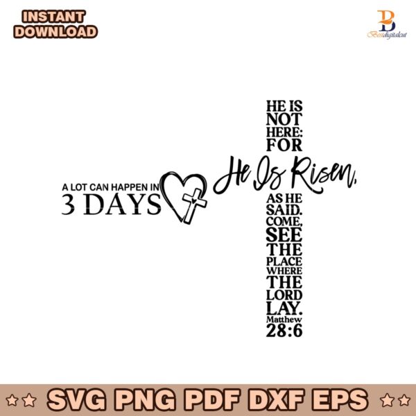 A Lot Can Happen In 3 Days He Is Not Here Svg