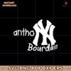 Anthony Bourdain New York Yankees Softball Svg