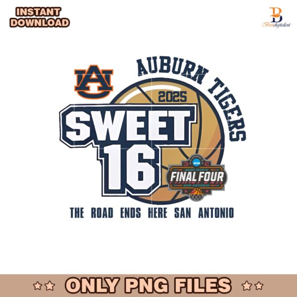 Auburn Tigers 2025 Sweet 16 Final Four Png