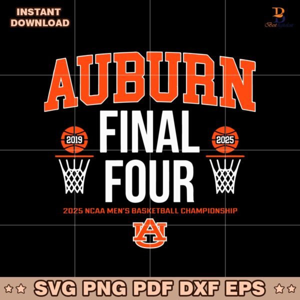 Auburn Tigers Basketball All Time Final Fours SVG