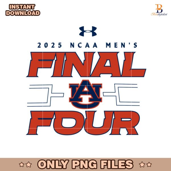 Auburn Tigers Mens Basketball 2025 Final Four Png
