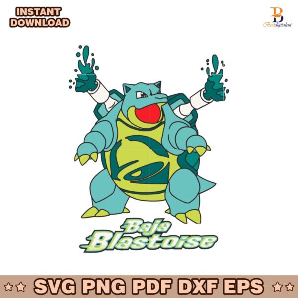 Baja Turtle Blastoise Pokemon SVG
